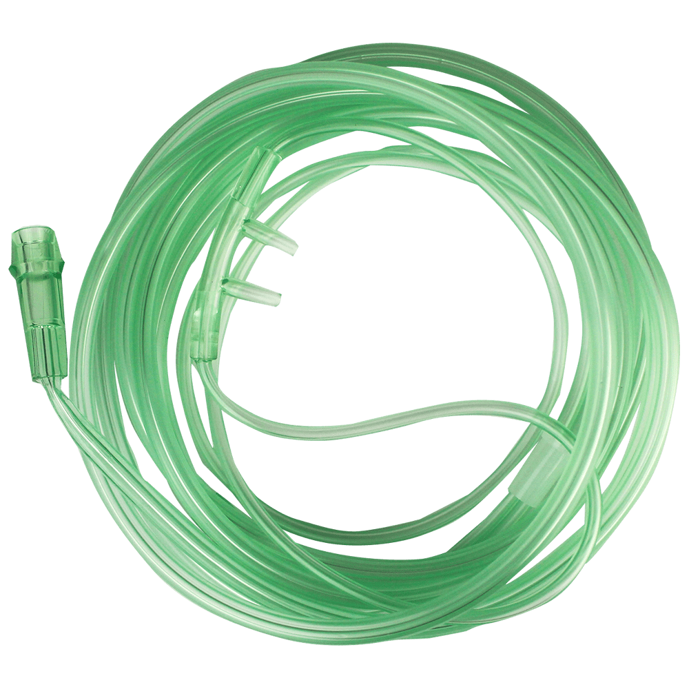 Aero Nasal Cannula with 2m oxygen tubing coiled and ready for use