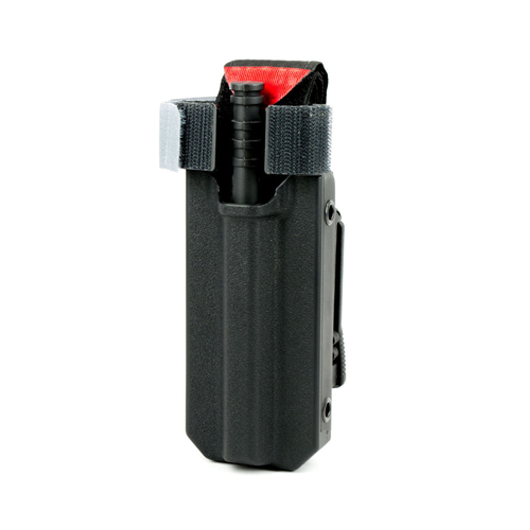 Eleven 10 RIGID Slick Front TQ Case for C-A-T Gen 7 shown in black with C-A-T tourniquet partially inserted.