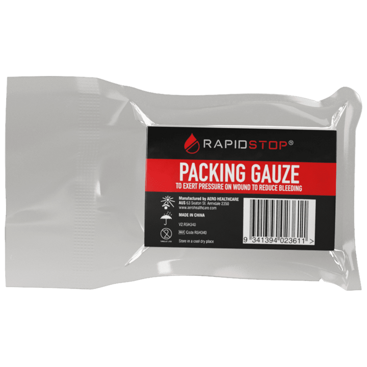 Rapid Stop Z-Fold Packing Gauze – Vacuum-Sealed Trauma Training Dressing
