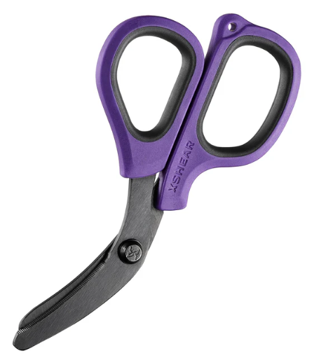 XSHEAR Mini 6” Shears in purple, compact and ideal for medical professionals