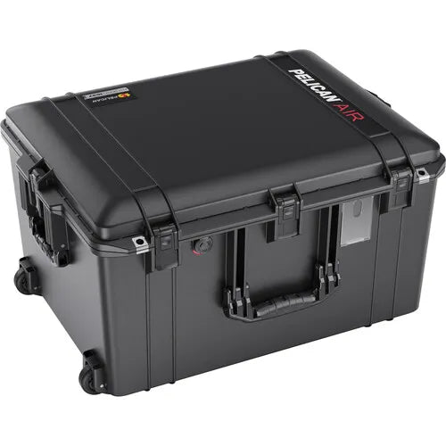Pelican Air Case 1637 – Black foam-lined wheeled hard case with waterproof, crushproof construction lid closed