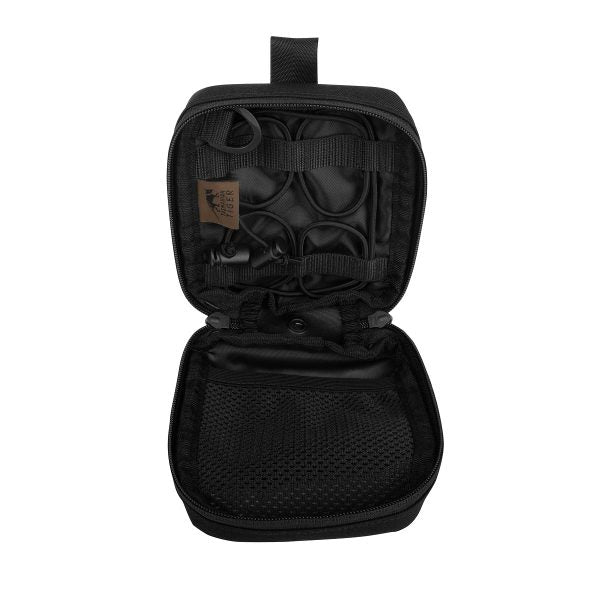 Opened TT Tac Pouch Medic displaying organized internal compartments, elastic loops, and mesh pocket.