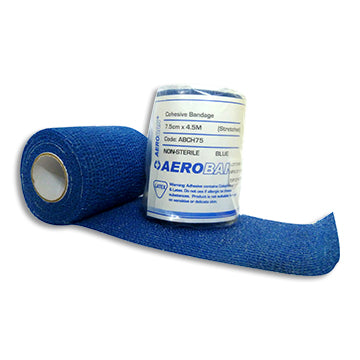 AeroBan Cohesive Bandage displayed upright with full label visible. Latex-free and non-sterile compression bandage. TacMed Australia – trusted by medics for support and immobilisation.