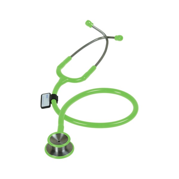 Liberty Classic Stethoscope in bright green with matching tubing and eartips.