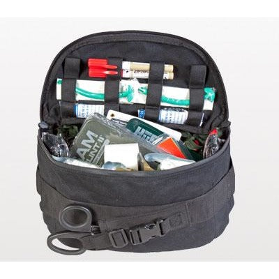 Open CCR Squad Bag revealing internal organization with packed medical supplies and elastic retention.
