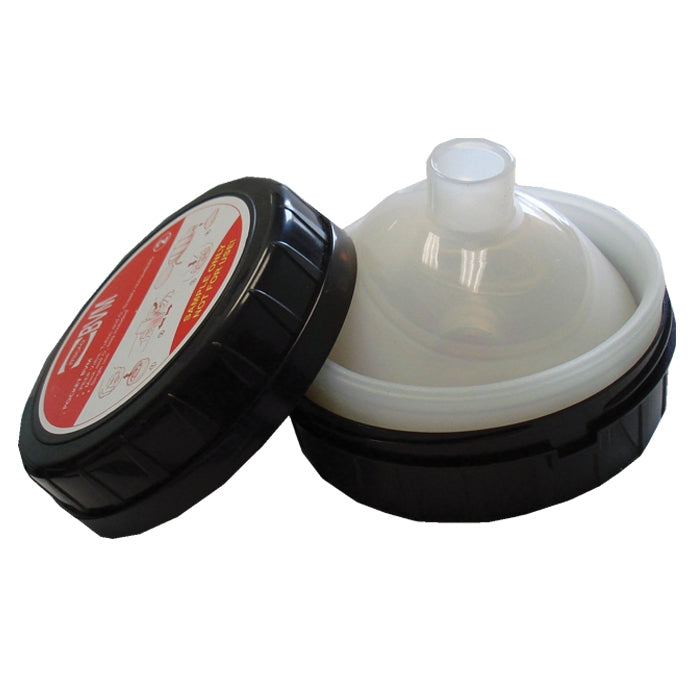 Pocket BVM with black carry case and transparent mask shown separately. Built for fast deployment in airway emergencies. TacMed Australia – essential ventilation gear for trauma kits.