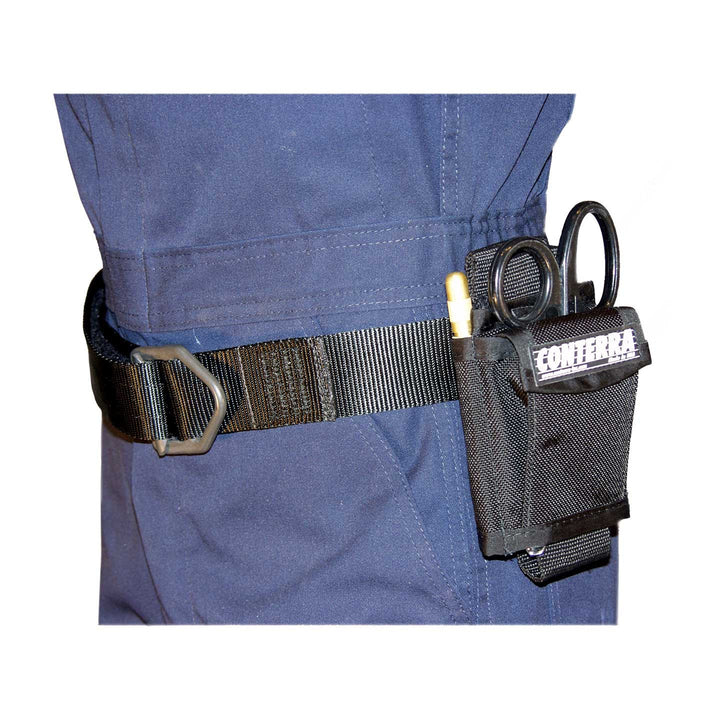 EMS professional wearing the Trauma Pro 2000 Holster on duty belt.