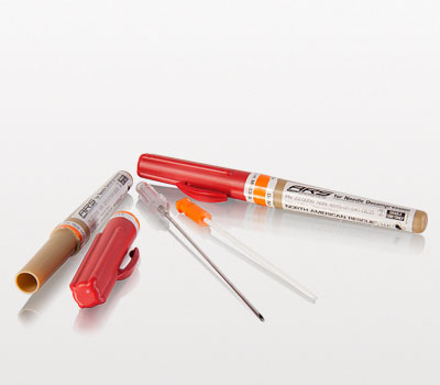 ARS Needle for Decompression with catheter, protective case, and safety components shown. Designed for emergency needle thoracostomy to treat tension pneumothorax. TacMed Australia – critical care tool for tactical medics and advanced responders.