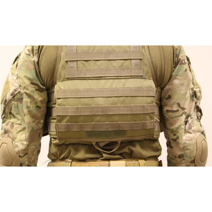 Compact Phantom Litter pouch mounted on the back of a tactical vest.