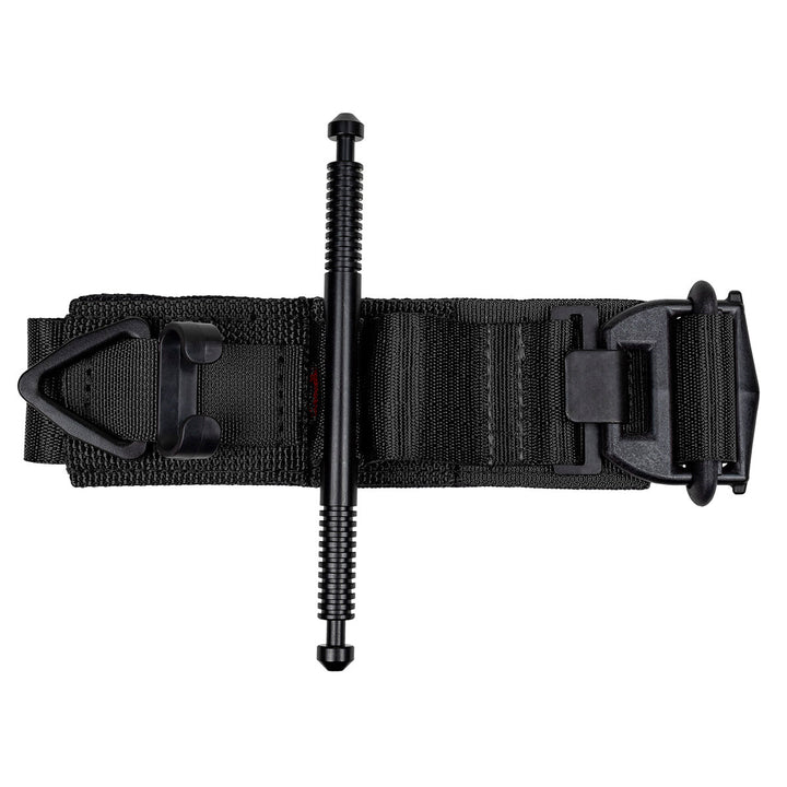 Top-down view of SOF Tactical Tourniquet Wide in black. Built for fast self-application and high-tension reliability. TacMed Australia – field-tested tourniquets for military and emergency services.