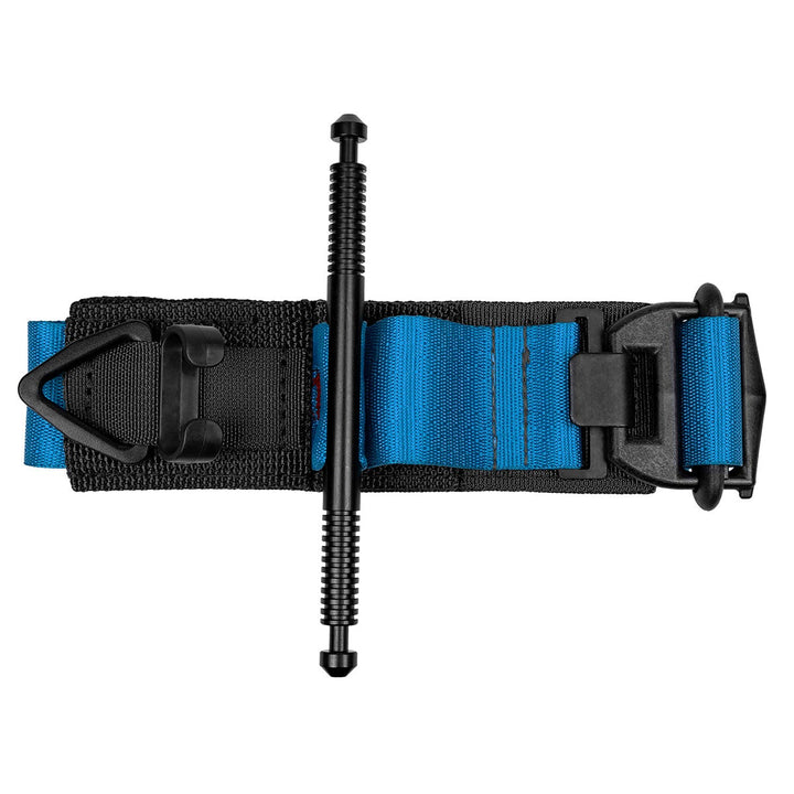 SOF Tactical Tourniquet Wide in blue for training use, top-down perspective. Designed to replicate real-use scenarios in simulation settings. TacMed Australia – quality training tourniquets for medics and instructors.