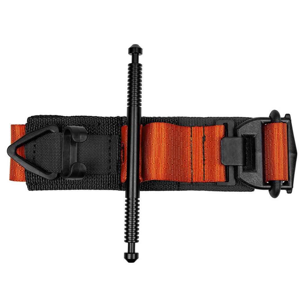 SOF Tactical Tourniquet Wide in orange, shown from top-down. Ideal for high-visibility trauma response in remote or industrial environments. TacMed Australia – professional-grade first aid tools.