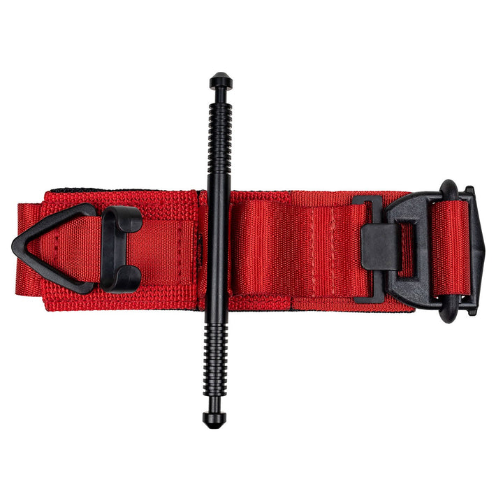 Top-down view of SOF Tactical Tourniquet Wide in red. High-visibility option for rapid access in civilian and EMS scenarios. TacMed Australia – trusted bleeding control for first responders.