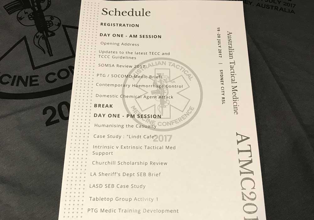 AUSTRALIAN TACTICAL MEDICINE CONFERENCE 2017 REVIEW