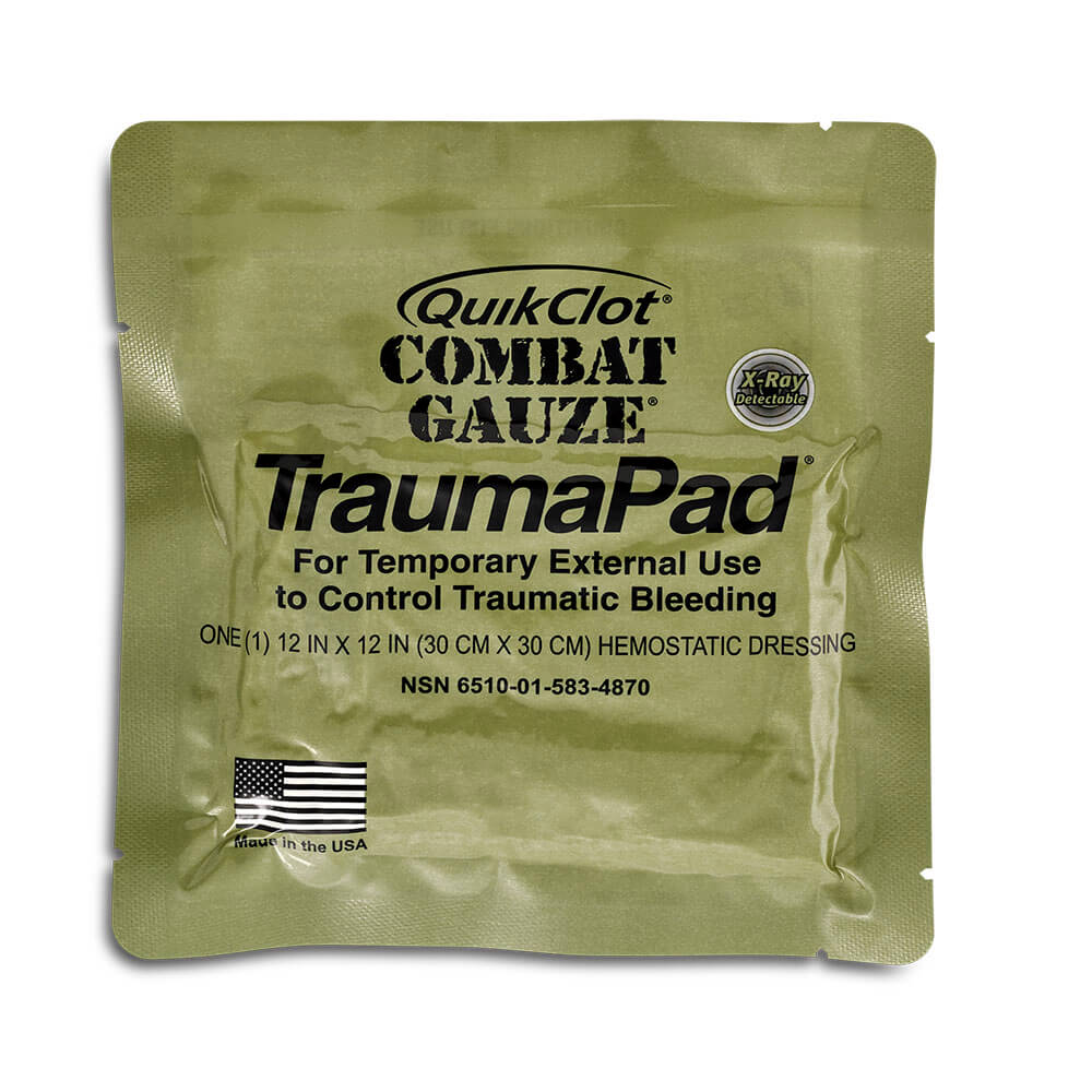 QuikClot Combat Gauze Trauma Pad 12x12