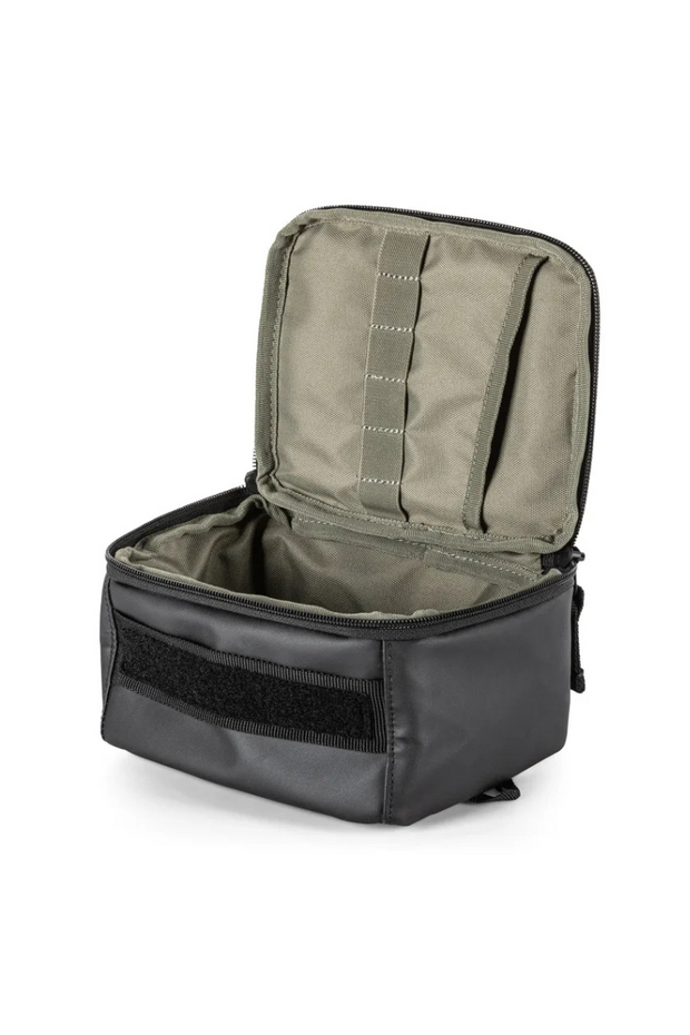 5.11 Responder Med Pouch interior view displaying organizational layout with elastic bands and internal compartments for medical supplies