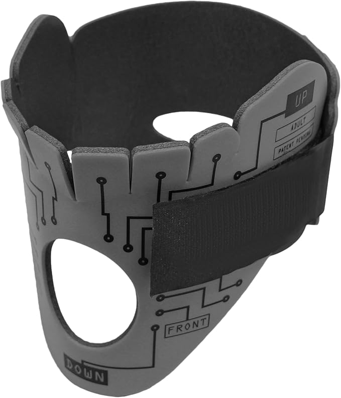 NECKLITE neck brace in grey military version with Velcro closure

