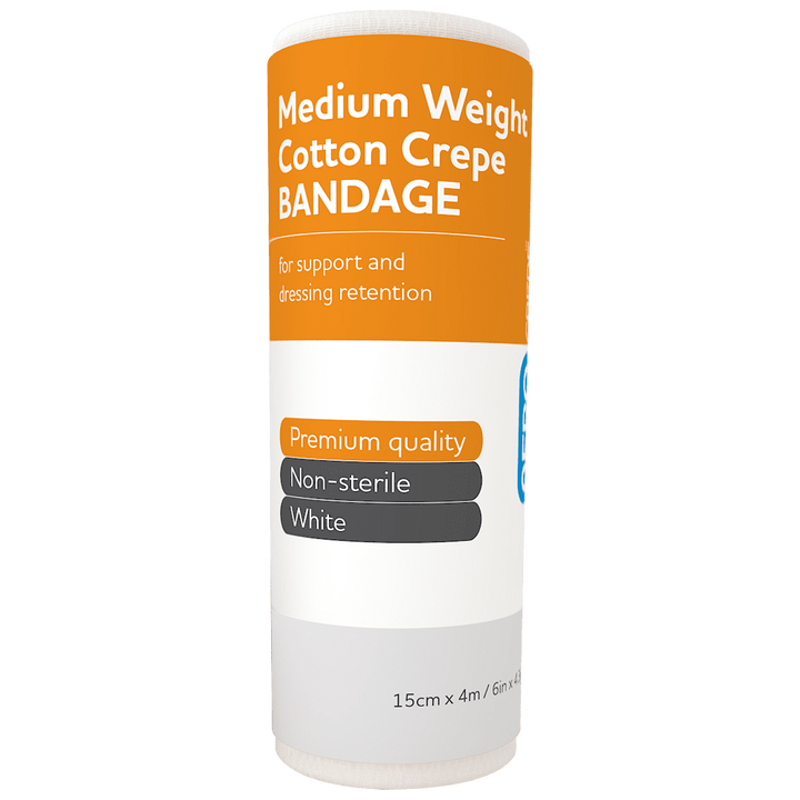 AEROCREPE Medium Cotton Crepe Bandage 15cm x 4m – First Aid Support Roll