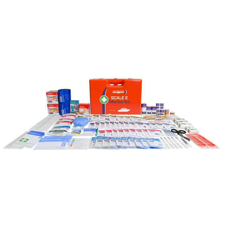 Image 2: Scale E Marine First Aid Kit Open with Full Contents Displayed

