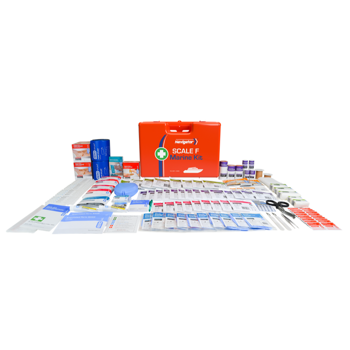 Navigator Scale F Marine First Aid Kit – Waterproof Red Case for Offshore Vessel Compliance

