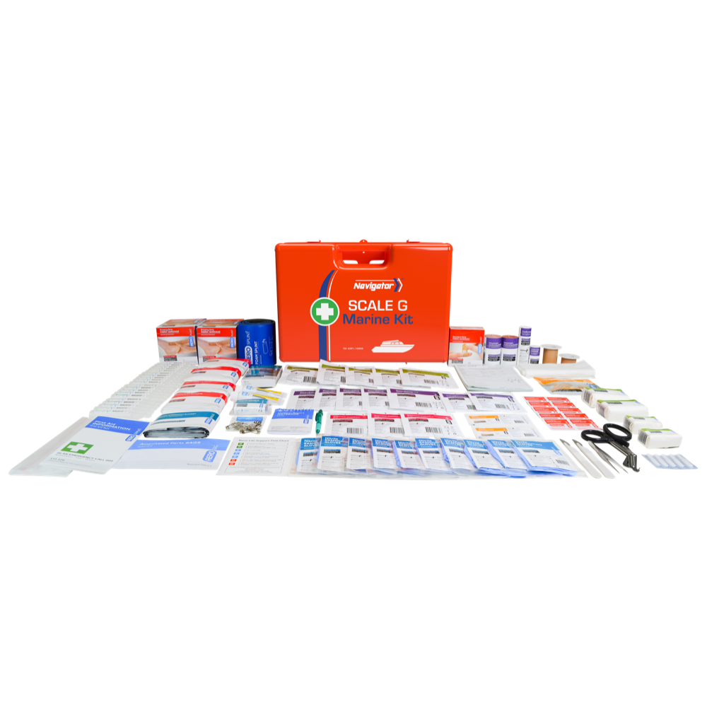 Image 2: Navigator Scale G Marine Kit Contents Laid Out – Complete First Aid Supply Set for Vessels

