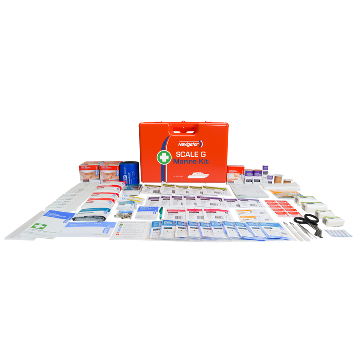 Image 2: Navigator Scale G Marine Kit Contents Laid Out – Complete First Aid Supply Set for Vessels

