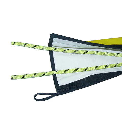 Rope guard rigged with static line

