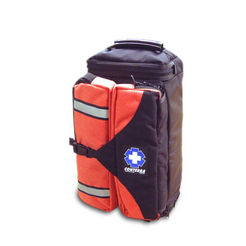 Front view of Conterra Flightline Aero Medical Pack with wing pockets attached

