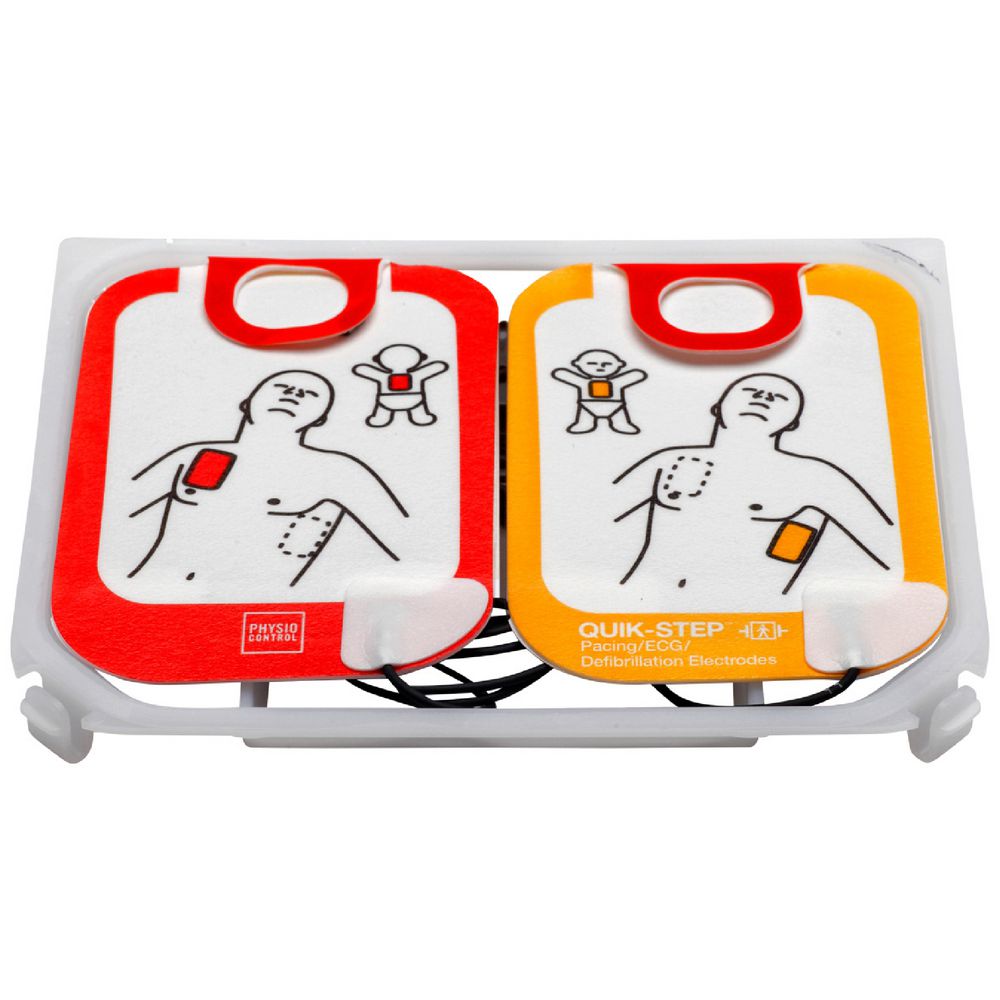 LifePak CR2 QUIK-STEP replacement electrode pads for adult and paediatric AED use