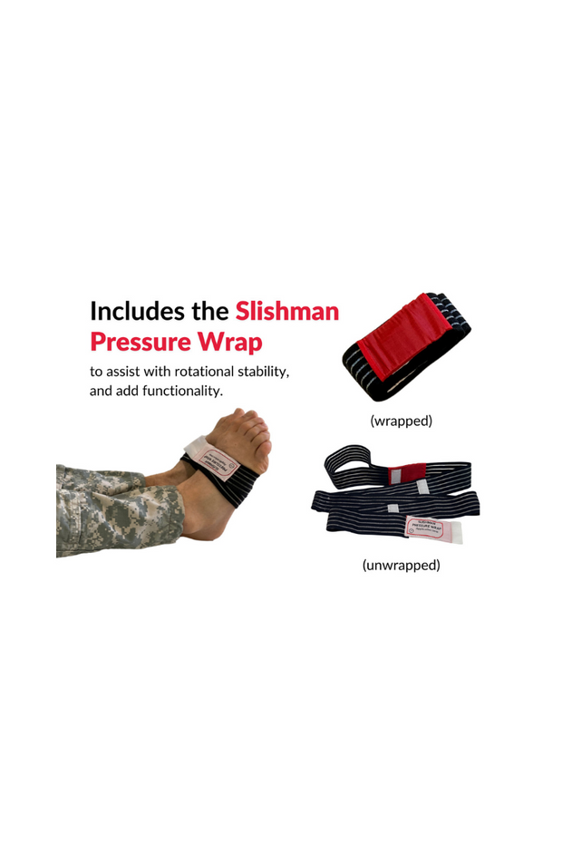 Slishman Pressure Wrap included to assist with rotational stability and add functionality to STS-C application