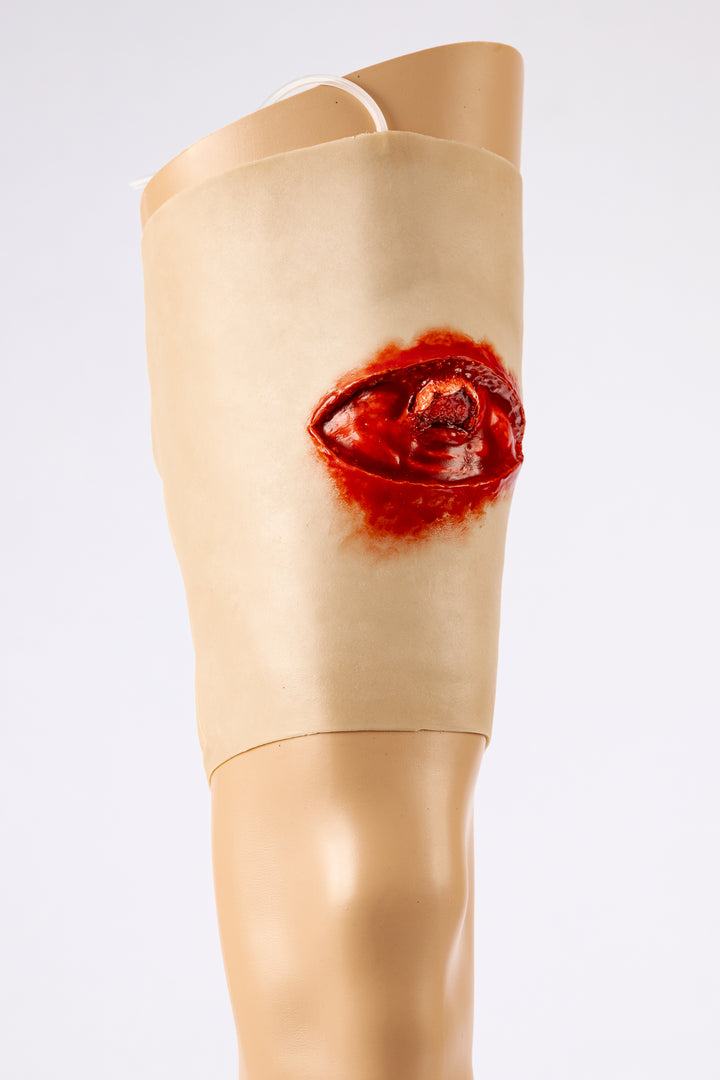 TraumaSim TraumaWear - Open Femur Fracture Upper Leg with Bleeding