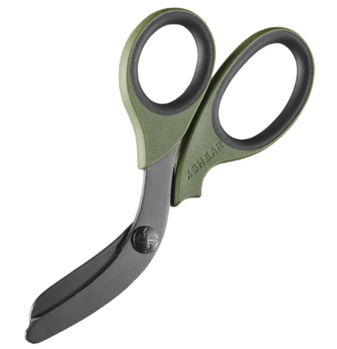 XSHEAR Heavy Duty 7.5 Inch Trauma Shears, Black Titanium Coated Blade