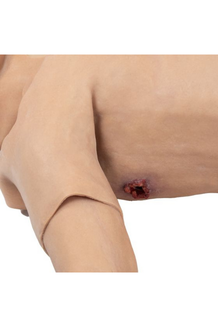 TOMManikin - GSW close up of arm pit with gun shot wound