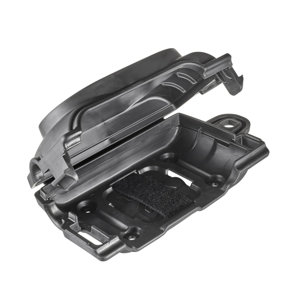 Open view of XShear IV Pump Case showing dual-locking tabs

