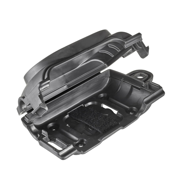 Open view of XShear IV Pump Case showing dual-locking tabs

