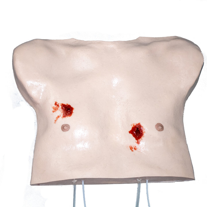 TraumaSim Lifecast Male Upper Torso with Sucking Wounds