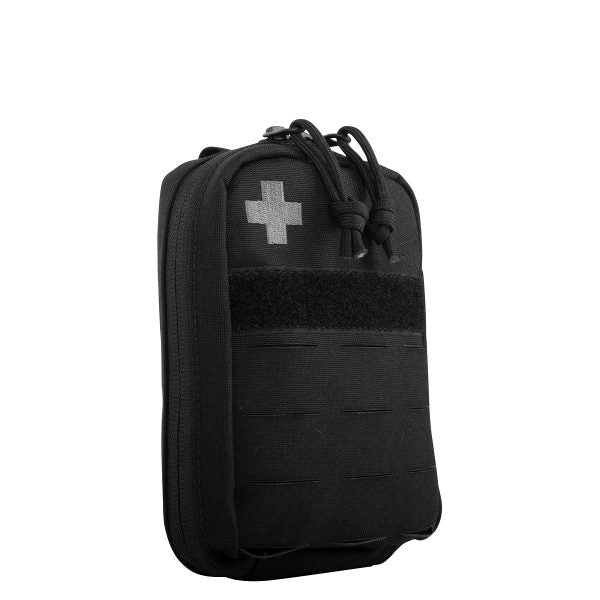 Black TT Tactical IFAK pouch with white medical cross symbol and MOLLE webbing.