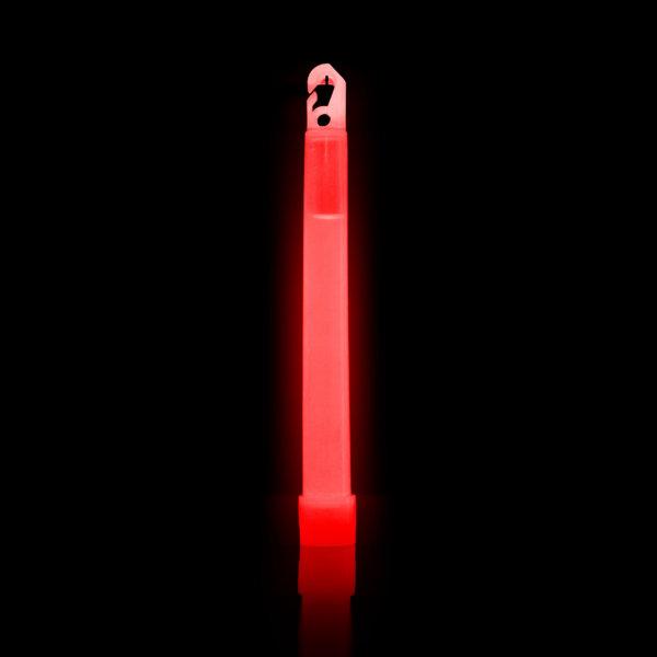 Red ChemLight Lightstick glowing in darkness. Designed for tactical low-visibility identification. TacMed Australia – trusted lighting solution for military and rescue use.