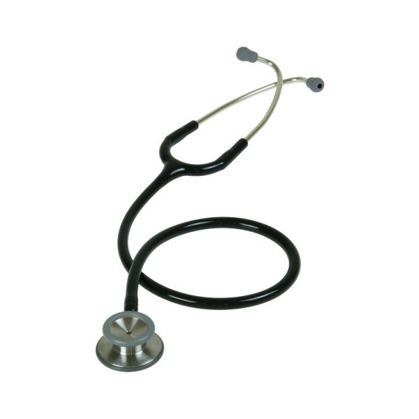 Black Liberty Classic Tunable Stethoscope with stainless steel chest piece and dual ear tubes.
