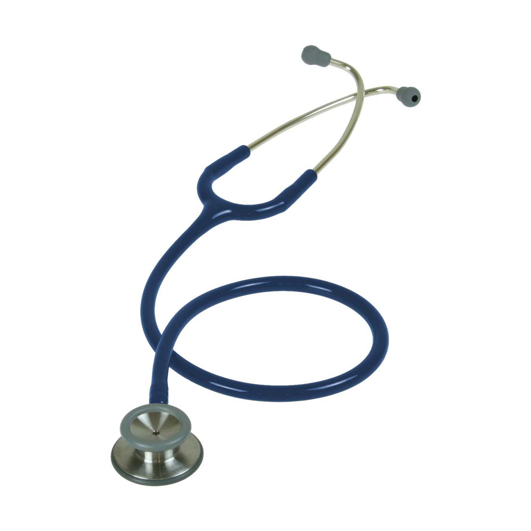 Navy blue Liberty Classic Tunable Stethoscope shown coiled.