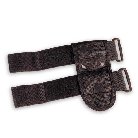 Black Conterra Multi-Tach adapter with dual hook-and-loop straps and mounting loops for holster attachment.
