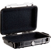 Black North American Rescue Armadillo Medication Case shown open. Lockable case is empty to show padding which keeps medications safe and secure in the field.