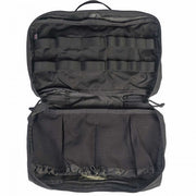 Open view of North American Rescue Patrol Bag displayed empty with  two separate interior compartments providing optimal organisation of your gear in any number of custom configurations.